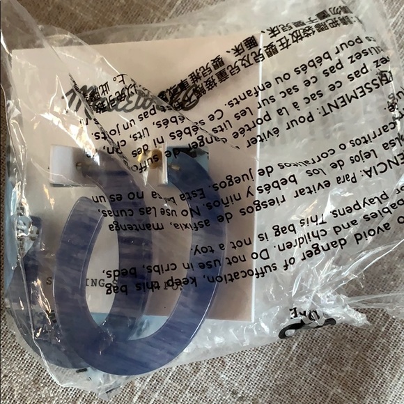 NWT Madewell Resin Oval Hoop Earrings - Picture 4 of 4